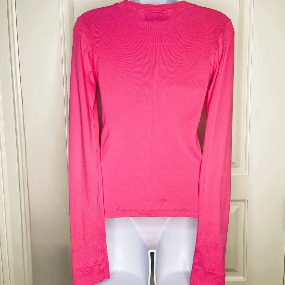 Juicy Couture Pink “Spare Me” Long Sleeve Graphic Tee Size M Y2K - Picture 3 of 4
